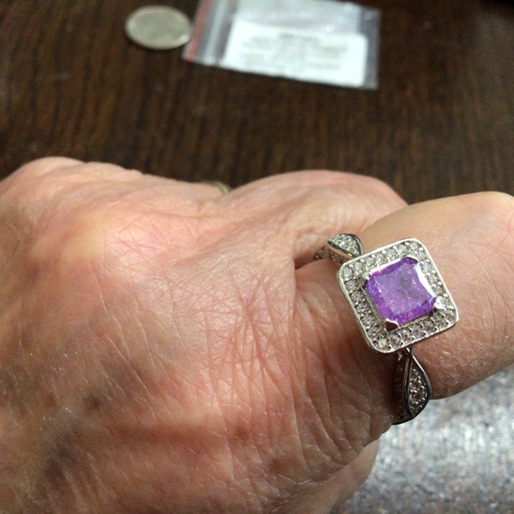 Bomb Party “ Catch A Unicorn Bringback” ring size 10 Lab created lavender crysta - Picture 7 of 7